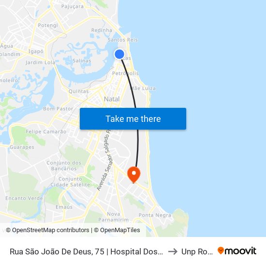 Rua São João De Deus, 75 | Hospital Dos Pescadores / Padaria & Conveniência São Jorge to Unp Roberto Freire map
