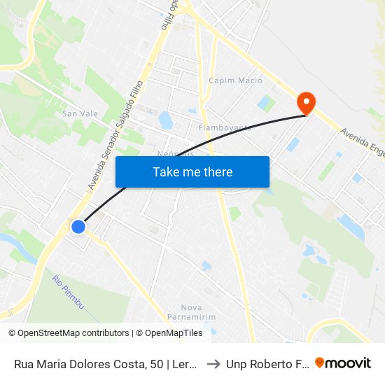 Rua Maria Dolores Costa, 50 | Leroy Merlin to Unp Roberto Freire map