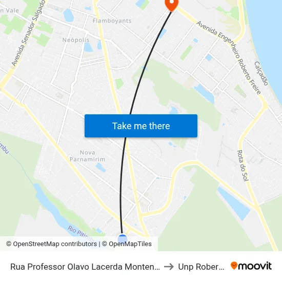 Rua Professor Olavo Lacerda Montenegro, 11 | Canto Tem to Unp Roberto Freire map