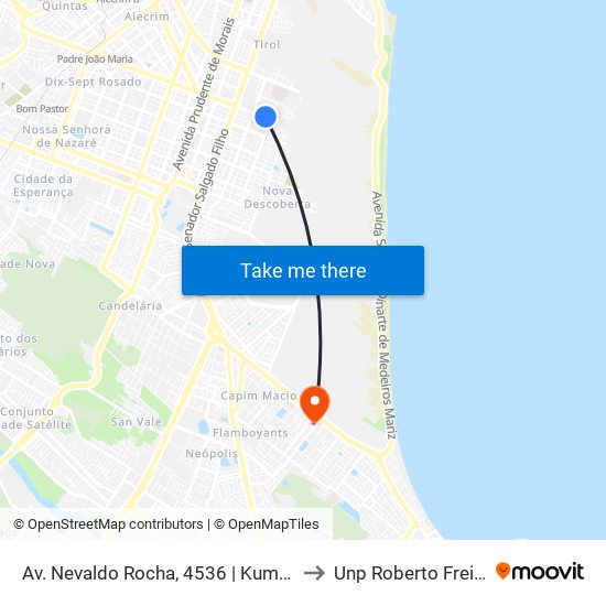 Av. Nevaldo Rocha, 4536 | Kumon to Unp Roberto Freire map