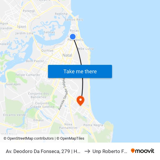 Av. Deodoro Da Fonseca, 279 | Hemolab to Unp Roberto Freire map