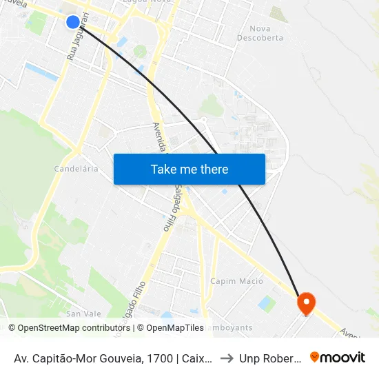 Av. Capitão-Mor Gouveia, 1700 | Caixa Econômica Federal to Unp Roberto Freire map