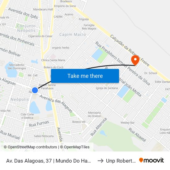 Av. Das Alagoas, 37 | Mundo Do Hamburguer/Rotatória to Unp Roberto Freire map