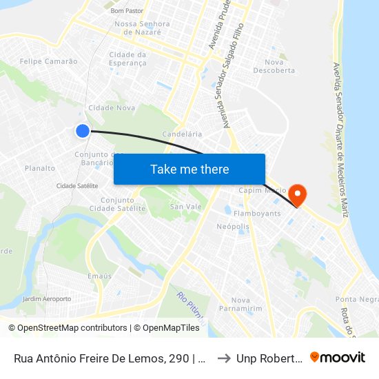 Rua Antônio Freire De Lemos, 290 | Arena Society Dore to Unp Roberto Freire map
