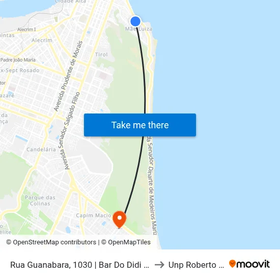 Rua Guanabara, 1030 | Bar Do Didi E Seu Peixe to Unp Roberto Freire map