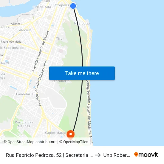 Rua Fabrício Pedroza, 52 | Secretaria Municipal De Saúde to Unp Roberto Freire map