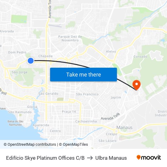 Edifício Skye Platinum Offices C/B to Ulbra Manaus map