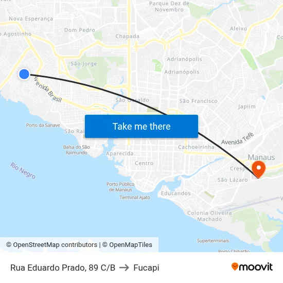 Rua Eduardo Prado, 89 C/B to Fucapi map