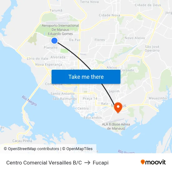Centro Comercial Versailles B/C to Fucapi map