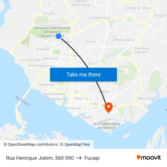 Rua Henrique Jobim, 560-590 to Fucapi map