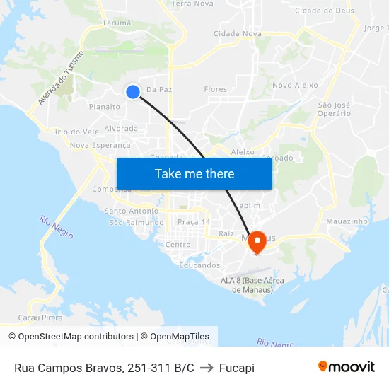 Rua Campos Bravos, 251-311 B/C to Fucapi map