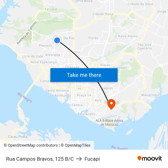 Rua Campos Bravos, 125 B/C to Fucapi map
