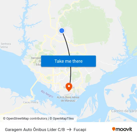 Garagem Auto Ônibus Líder C/B to Fucapi map