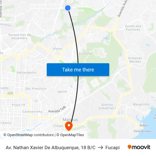 Av. Nathan Xavier De Albuquerque, 18 B/C to Fucapi map