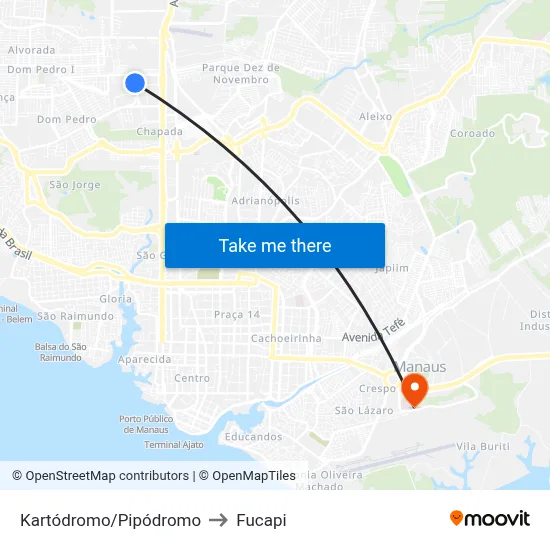 Kartódromo/Pipódromo to Fucapi map