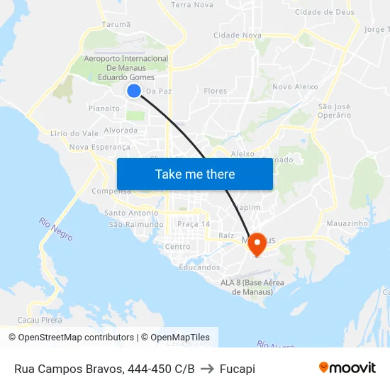 Rua Campos Bravos, 444-450 C/B to Fucapi map