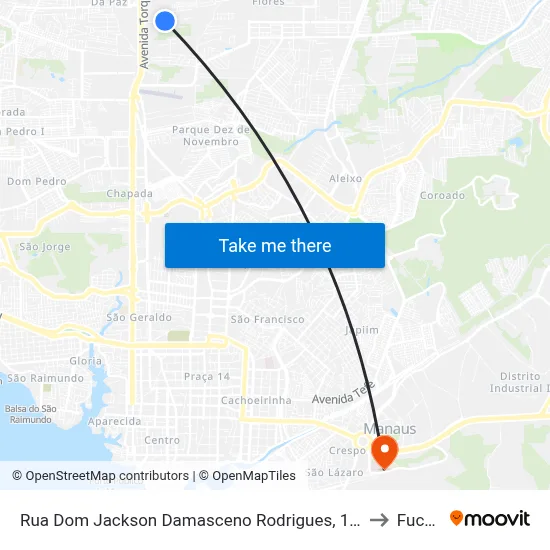 Rua Dom Jackson Damasceno Rodrigues, 108 B/C to Fucapi map