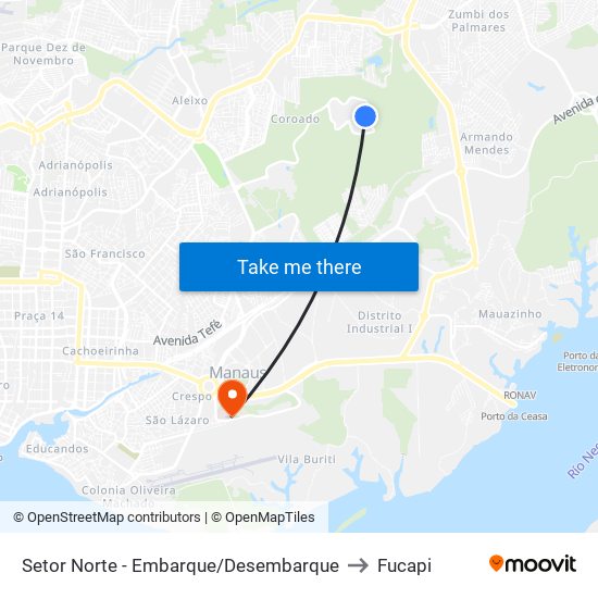 Setor Norte - Embarque/Desembarque to Fucapi map