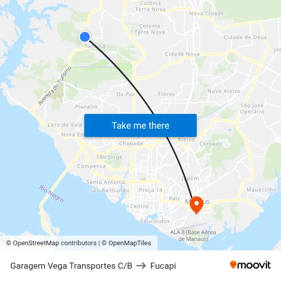 Garagem Vega Transportes C/B to Fucapi map
