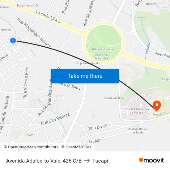Avenida Adalberto Vale, 426 C/B to Fucapi map