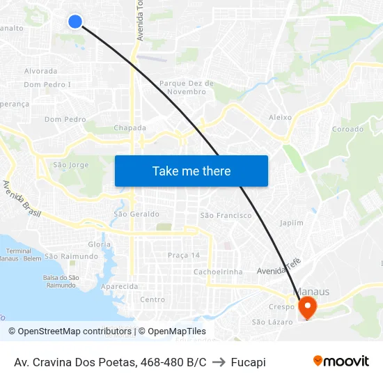 Av. Cravina Dos Poetas, 468-480  B/C to Fucapi map