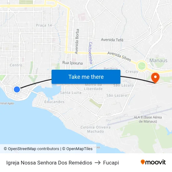Igreja Nossa Senhora Dos Remédios to Fucapi map