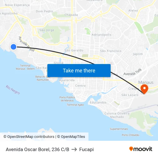 Avenida Oscar Borel, 236 C/B to Fucapi map