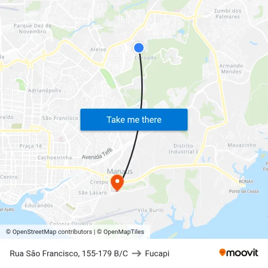 Rua São Francisco, 155-179 B/C to Fucapi map
