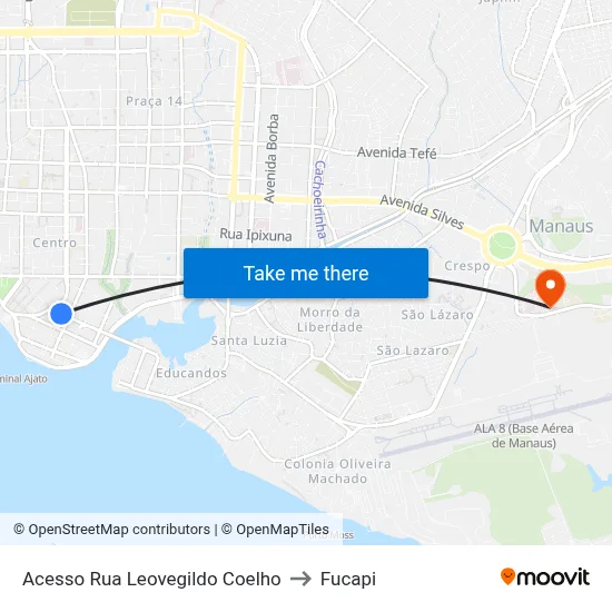 Acesso Rua Leovegildo Coelho to Fucapi map