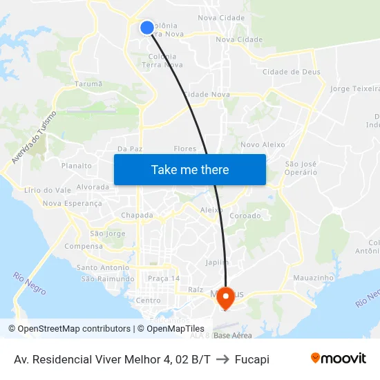 Av. Residencial Viver Melhor 4, 02 B/T to Fucapi map