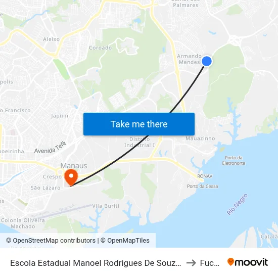 Escola Estadual Manoel Rodrigues De Souza B/C to Fucapi map