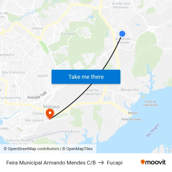 Feira Municipal Armando Mendes C/B to Fucapi map