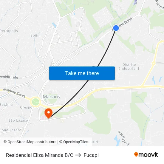 Residencial Eliza Miranda B/C to Fucapi map