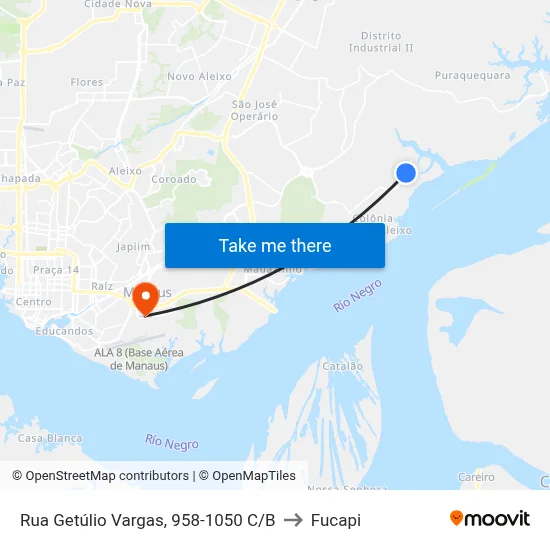 Rua Getúlio Vargas, 958-1050 C/B to Fucapi map