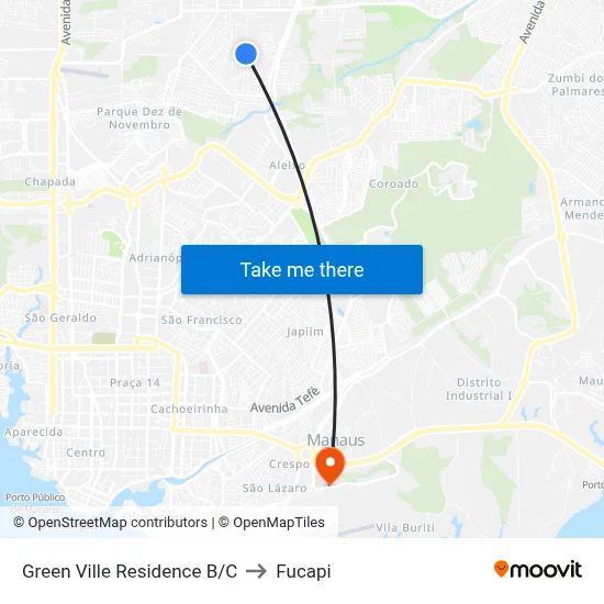 Green Ville Residence B/C to Fucapi map