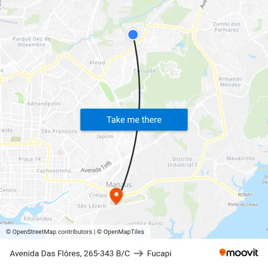 Avenida Das Flôres, 265-343 B/C to Fucapi map