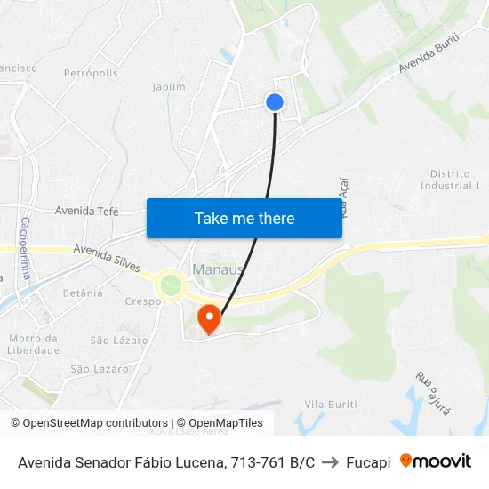 Avenida Senador Fábio Lucena, 713-761 B/C to Fucapi map