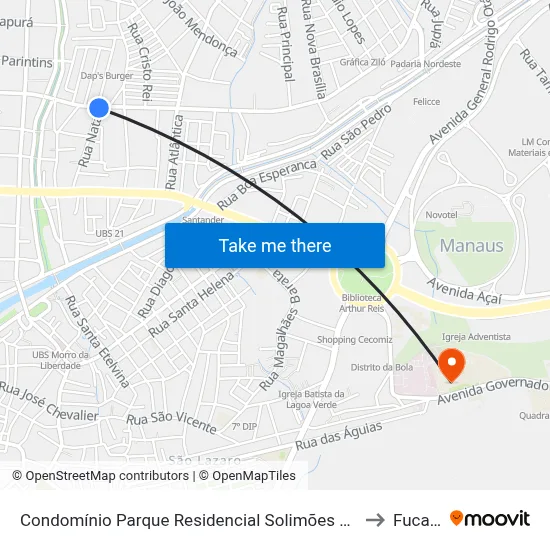 Condomínio Parque Residencial Solimões C/B to Fucapi map