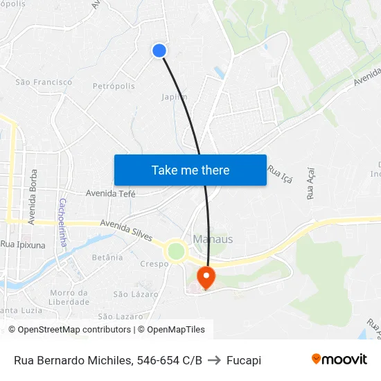 Rua Bernardo Michiles, 546-654 C/B to Fucapi map