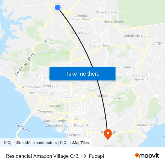 Residencial Amazon Village C/B to Fucapi map