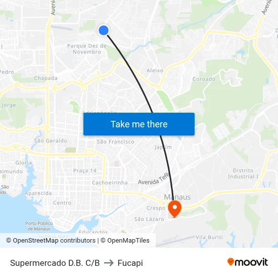 Supermercado D.B. C/B to Fucapi map