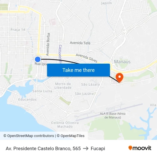 Av. Presidente Castelo Branco, 565 to Fucapi map