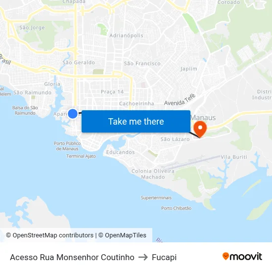 Acesso Rua Monsenhor Coutinho to Fucapi map
