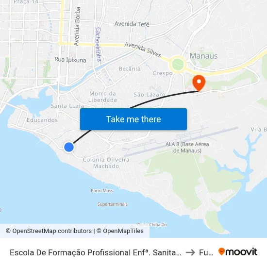 Escola De Formação Profissional Enfª. Sanitarista Francisca Saavedra C/B to Fucapi map