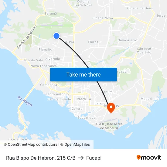 Rua Bispo De Hebron, 215 C/B to Fucapi map