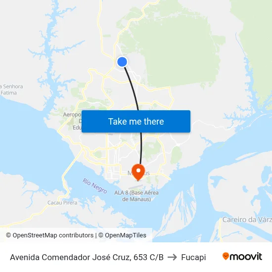 Avenida Comendador José Cruz, 653 C/B to Fucapi map