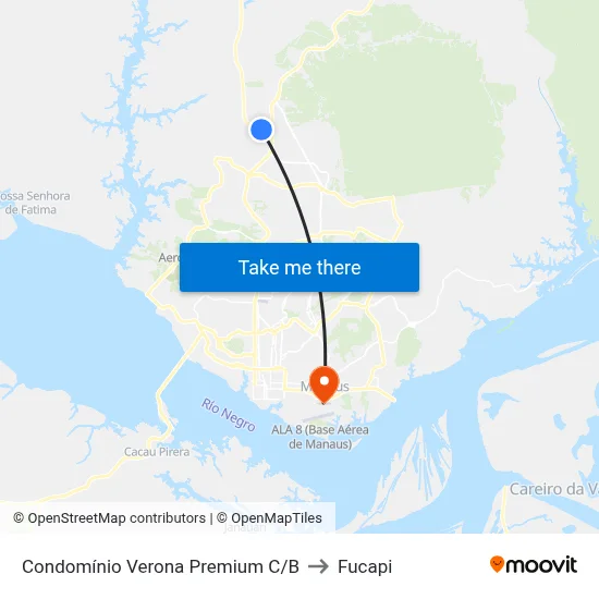Condomínio Verona Premium C/B to Fucapi map