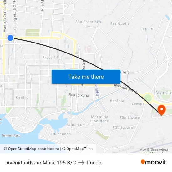 Avenida Álvaro Maia, 195 B/C to Fucapi map