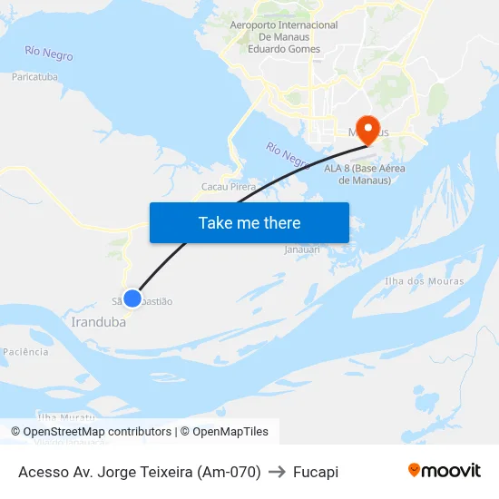 Acesso Av. Jorge Teixeira (Am-070) to Fucapi map