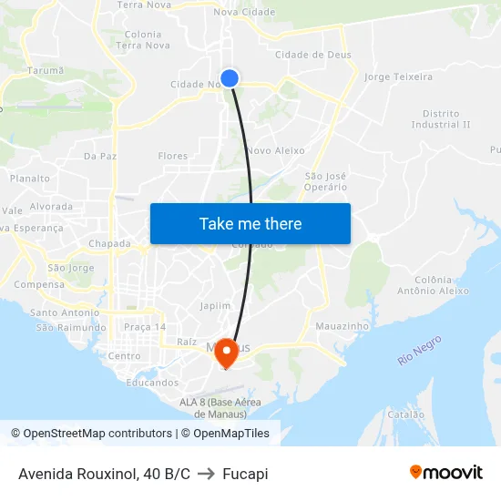 Avenida Rouxinol, 40 B/C to Fucapi map
